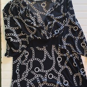 Women’s black and white top size large